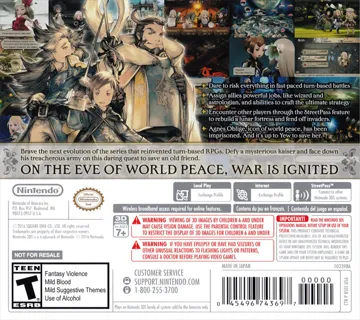 Bravely Second - End Layer (USA) box cover back